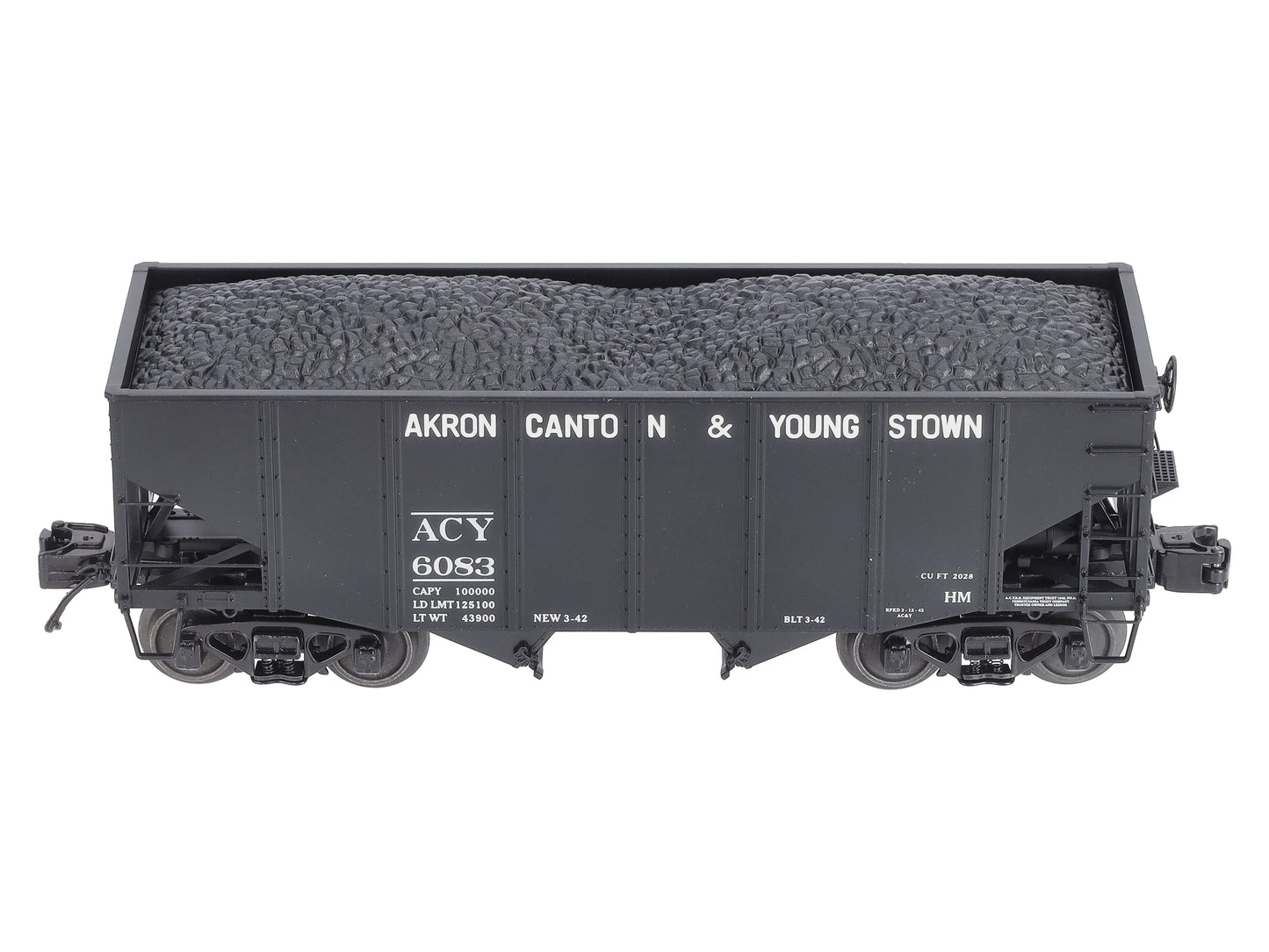 MTH 20-97396 O Akron Canton & Youngstown 2-Bay Fish Belly Hopper