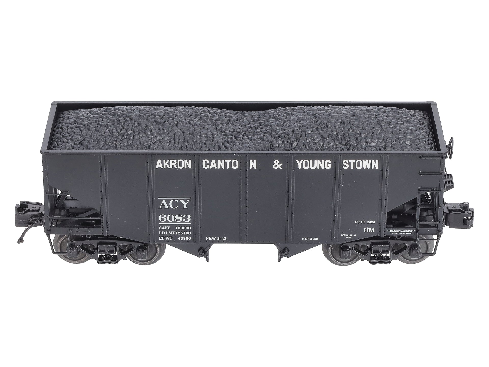 MTH 20-97396 O Akron Canton & Youngstown 2-Bay Fish Belly Hopper