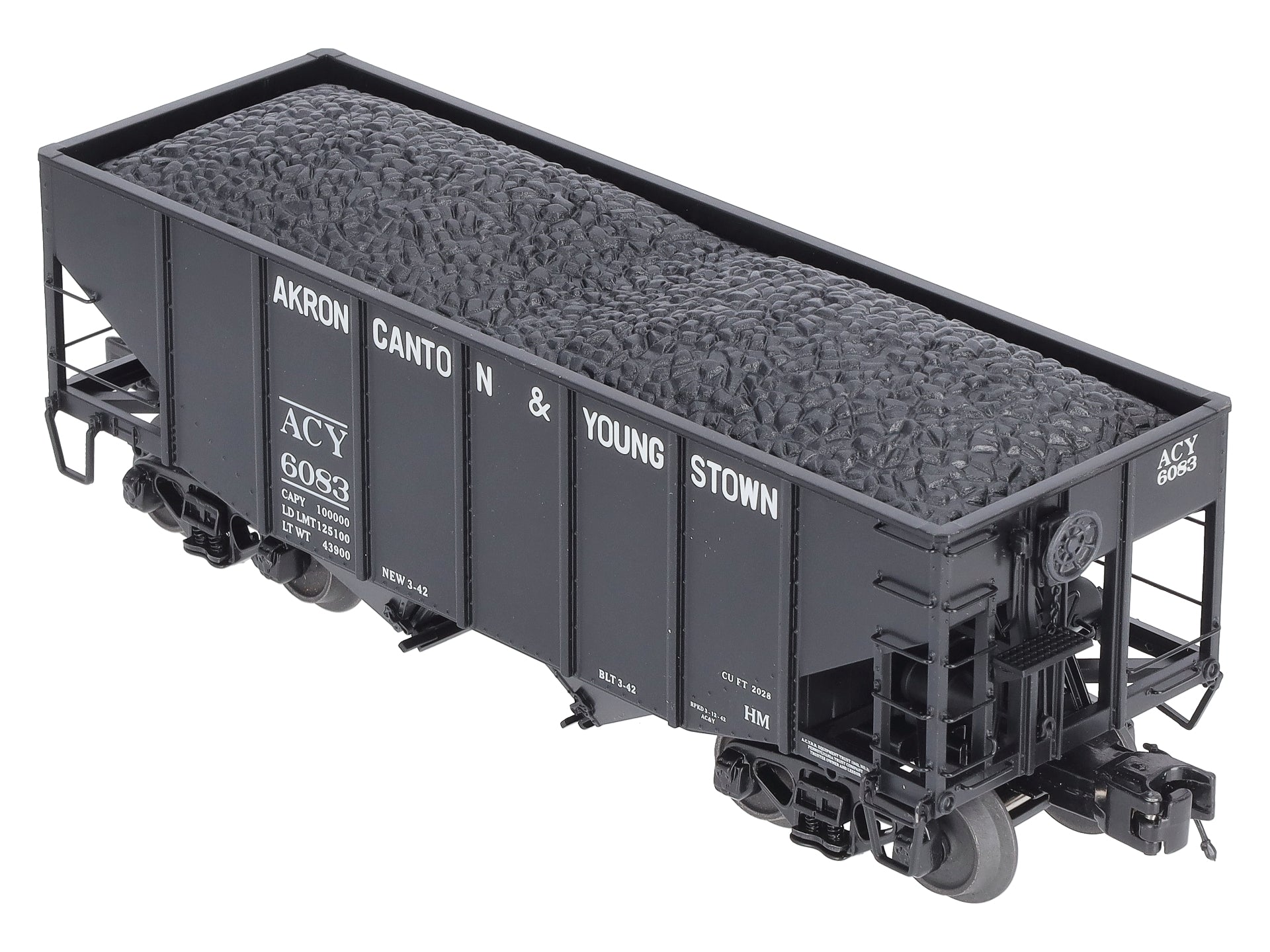 MTH 20-97396 O Akron Canton & Youngstown 2-Bay Fish Belly Hopper