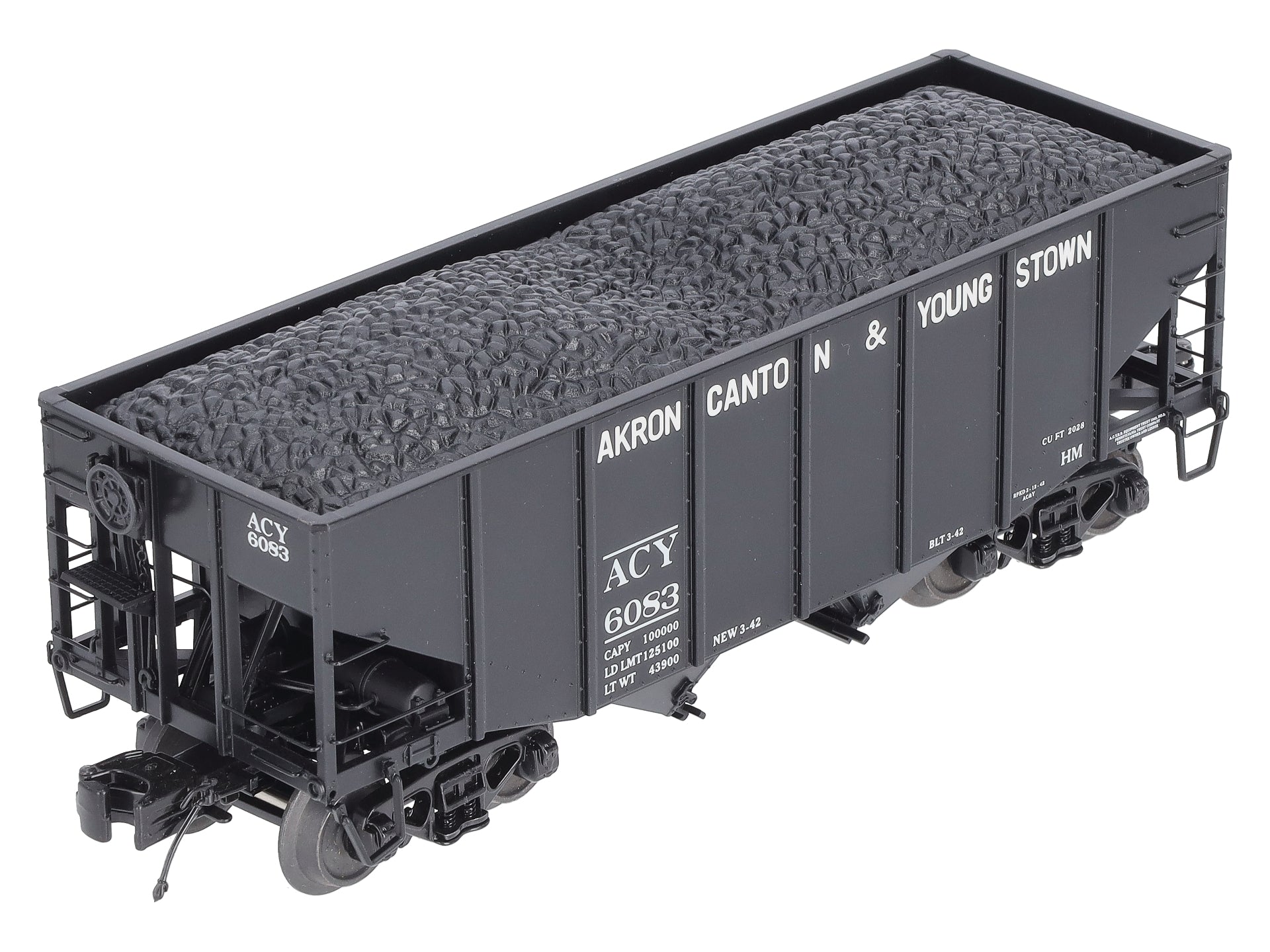 MTH 20-97396 O Akron Canton & Youngstown 2-Bay Fish Belly Hopper