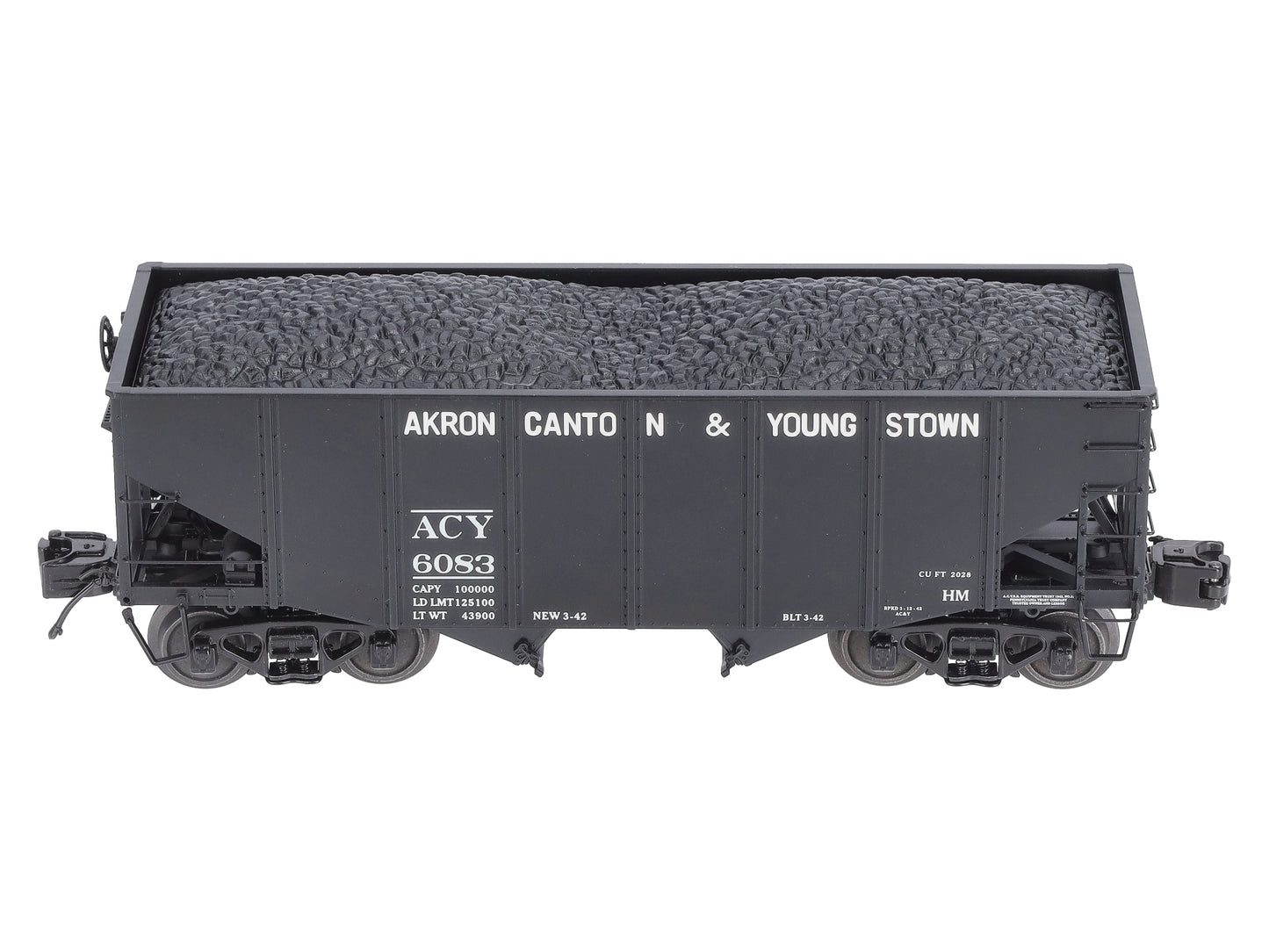 MTH 20-97396 O Akron Canton & Youngstown 2-Bay Fish Belly Hopper