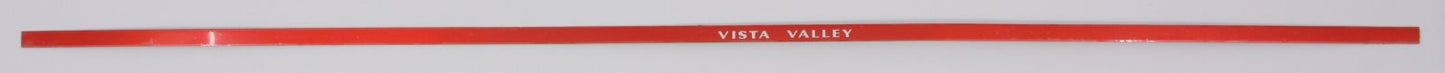 Lionel 2561-11 RH  Santa Fe Vista Valley Aluminum Car Adhesive Strip