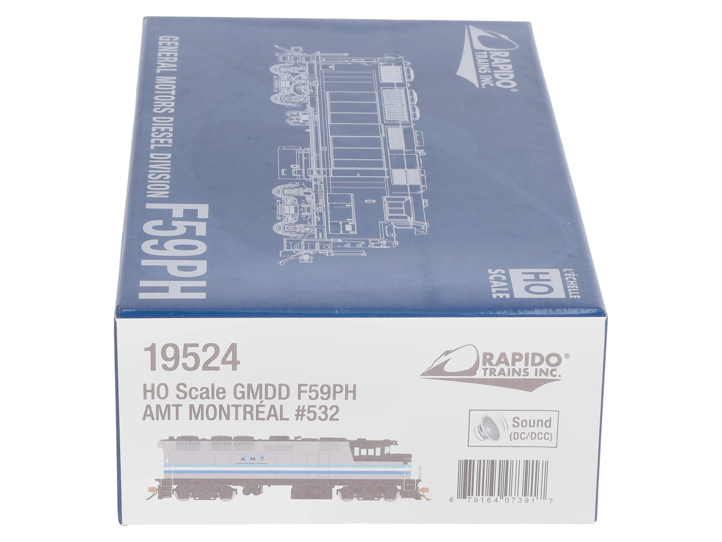 Rapido Trains 019524 HO AMT 3 Stripe F59PH Diesel Locomotive with DCC/Sound #532