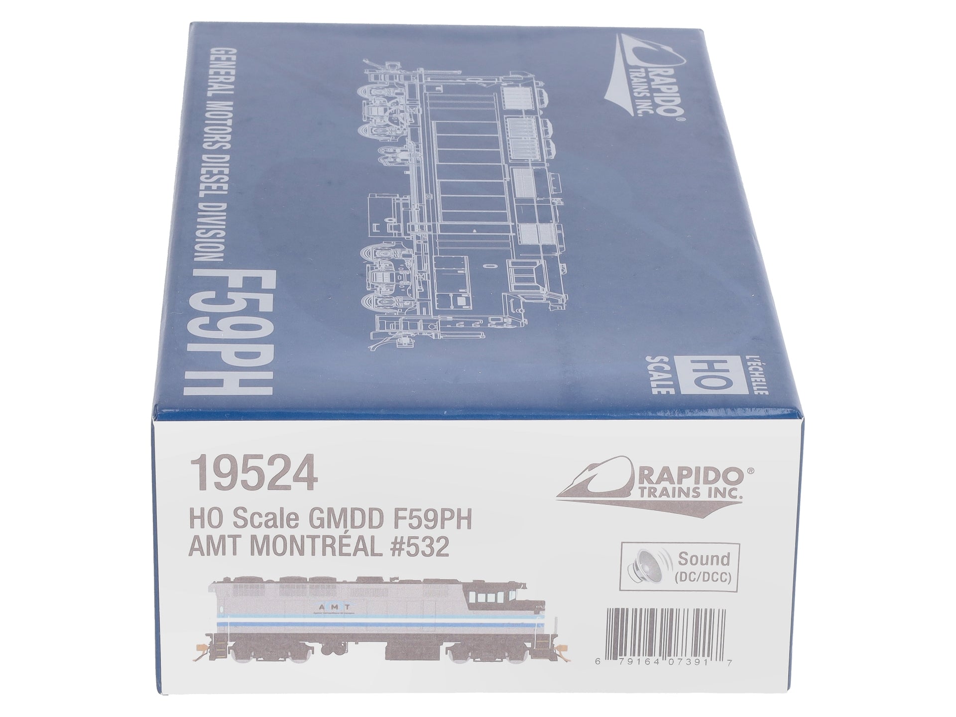 Rapido Trains 019524 HO AMT 3 Stripe F59PH Diesel Locomotive with DCC/Sound #532