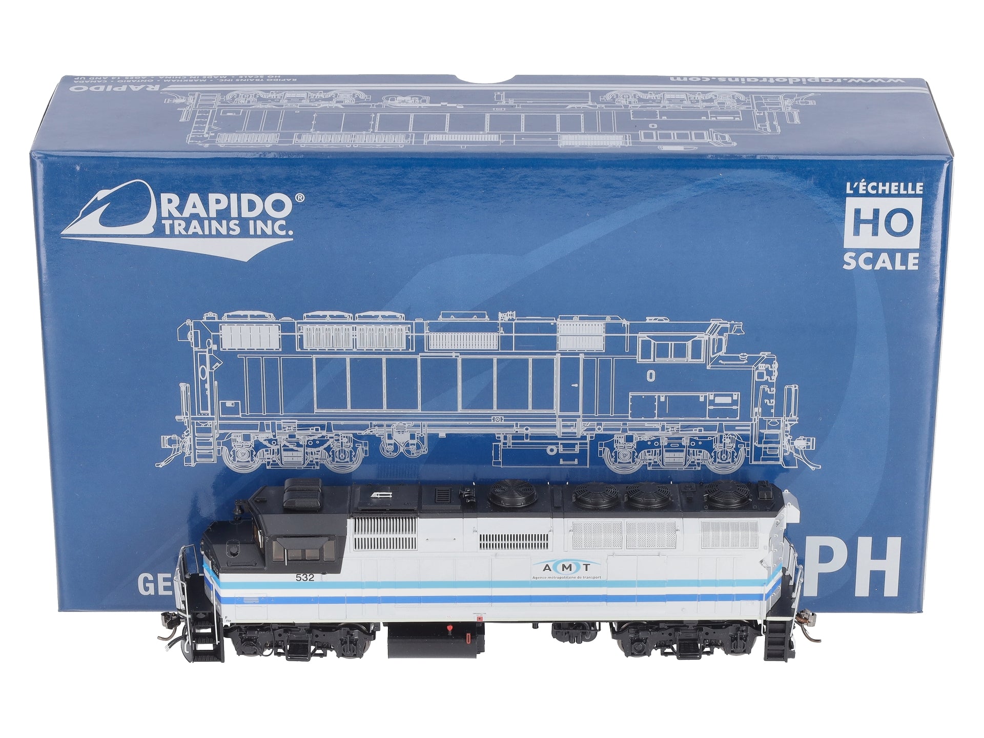 Rapido Trains 019524 HO AMT 3 Stripe F59PH Diesel Locomotive with DCC/Sound #532