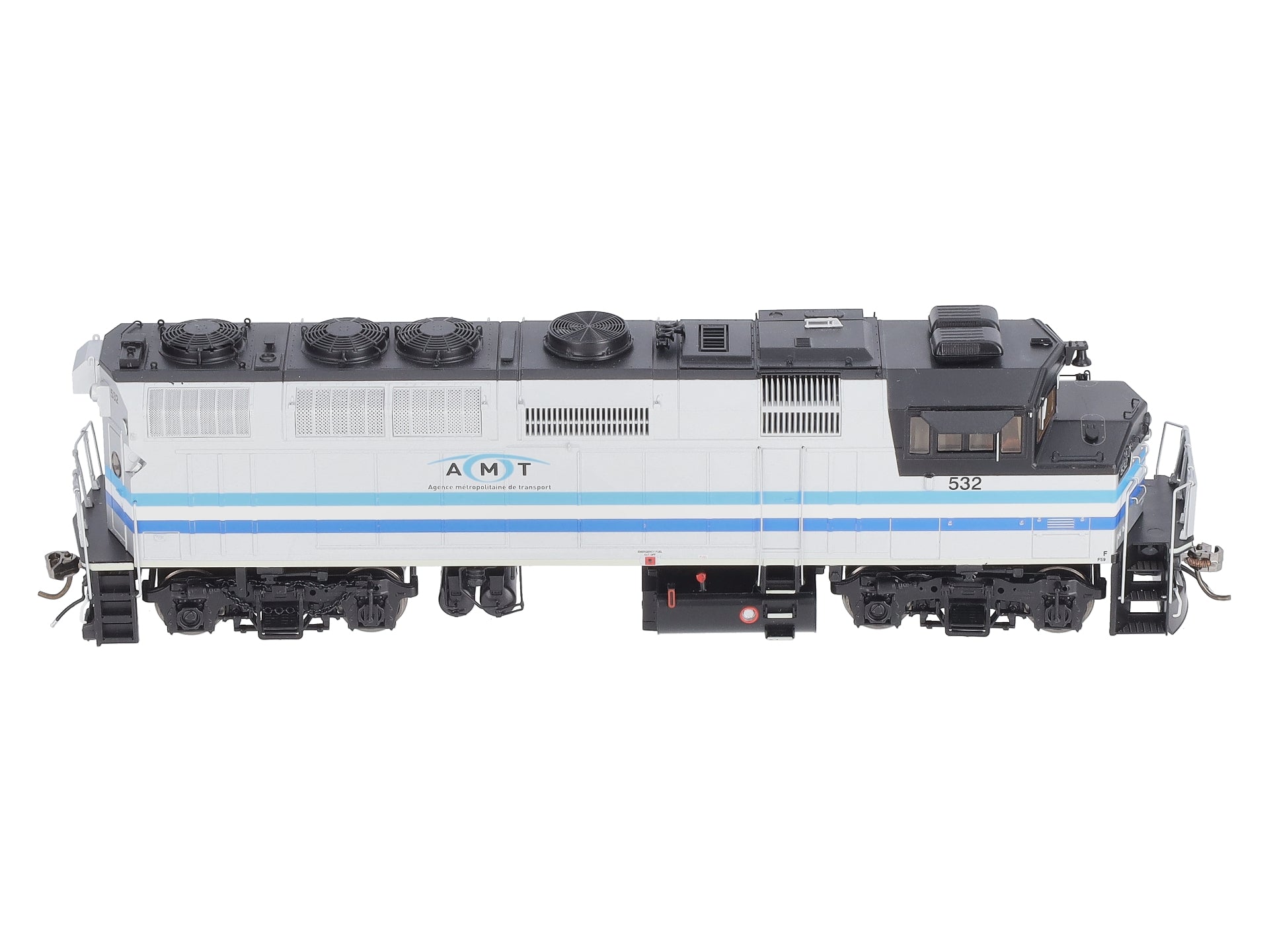 Rapido Trains 019524 HO AMT 3 Stripe F59PH Diesel Locomotive with DCC/Sound #532