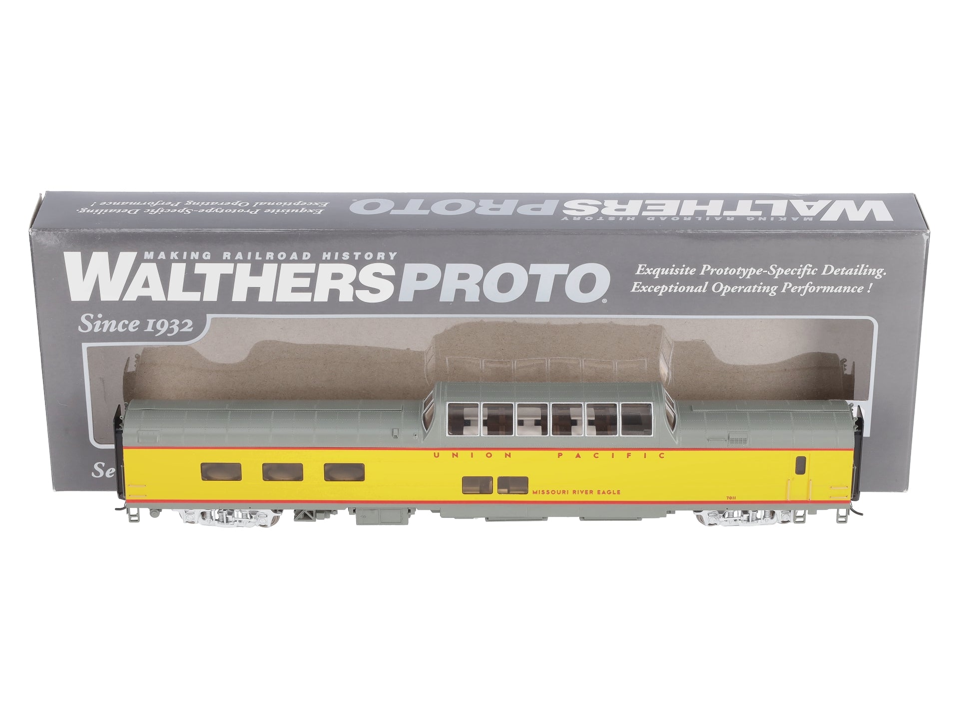 Walthers 920-18655 HO UP Missouri River Eagle 85' ACF Dome Lighted Diner LN/Box