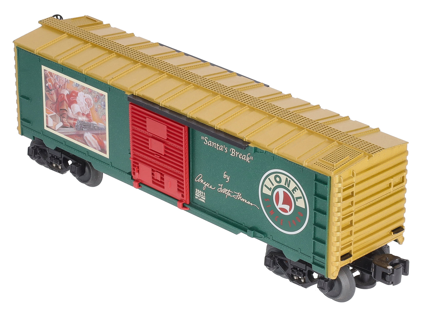 Lionel 6-25011 O Gauge Angela Trotta Thomas "Santa's Break" Boxcar (Autographed) LN/Box