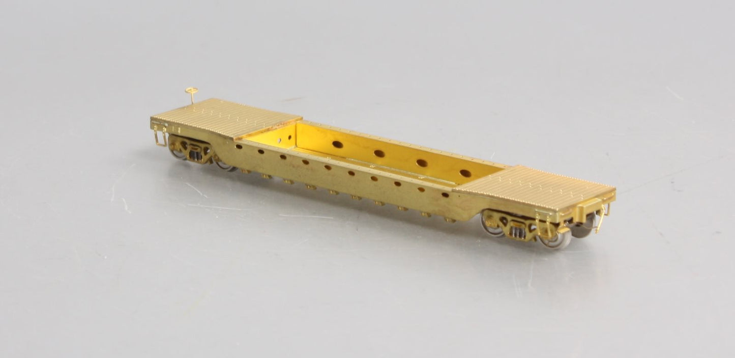 Overland 3036 HO Brass PRR 46' Deep Well Flatcar #435455 EX/Box