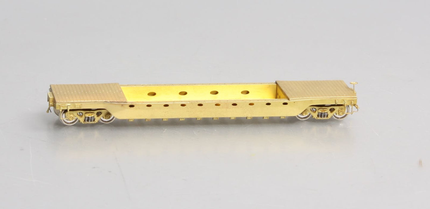 Overland 3036 HO Brass PRR 46' Deep Well Flatcar #435455 EX/Box