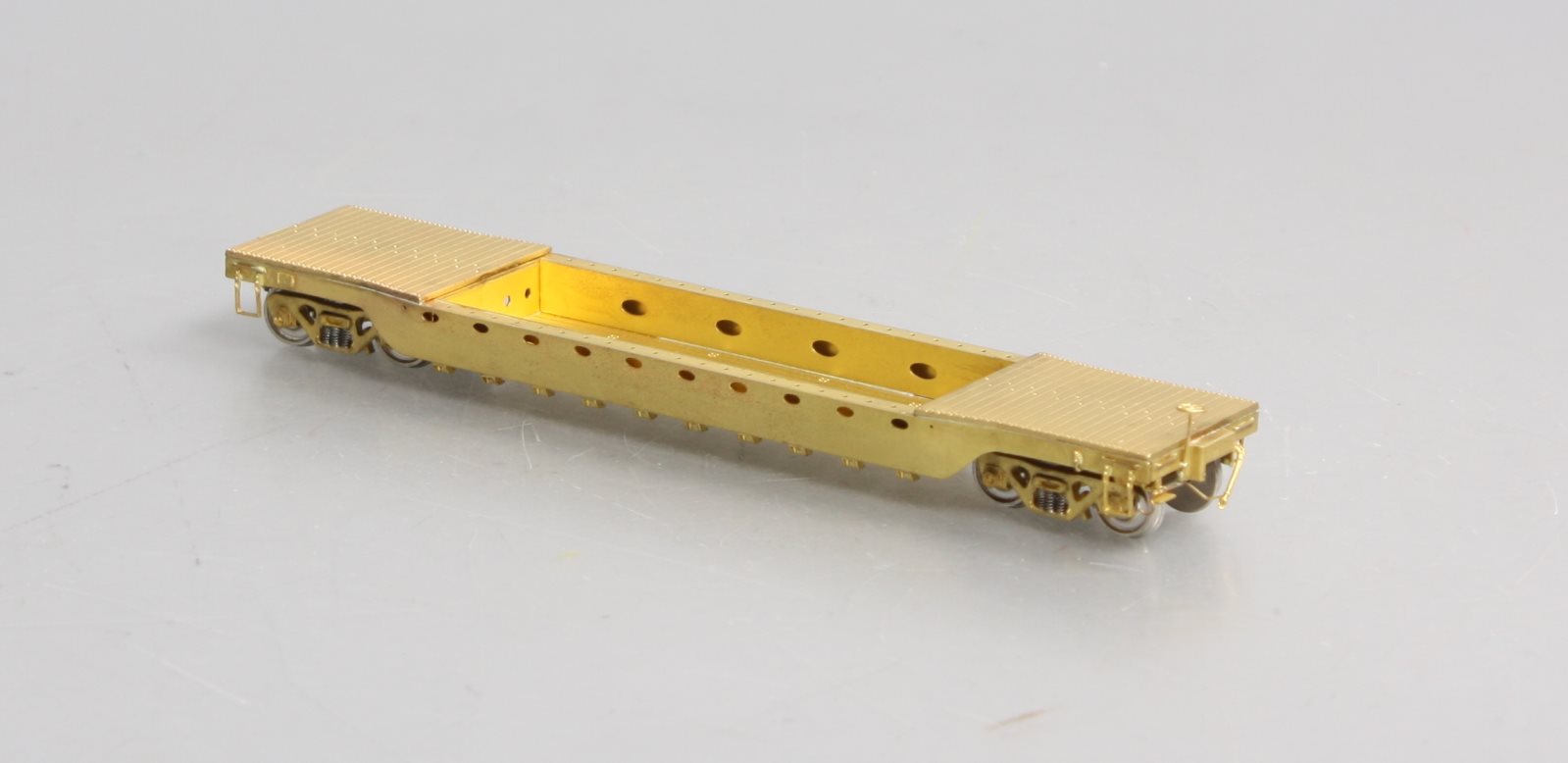 Overland 3036 HO Brass PRR 46' Deep Well Flatcar #435455 EX/Box