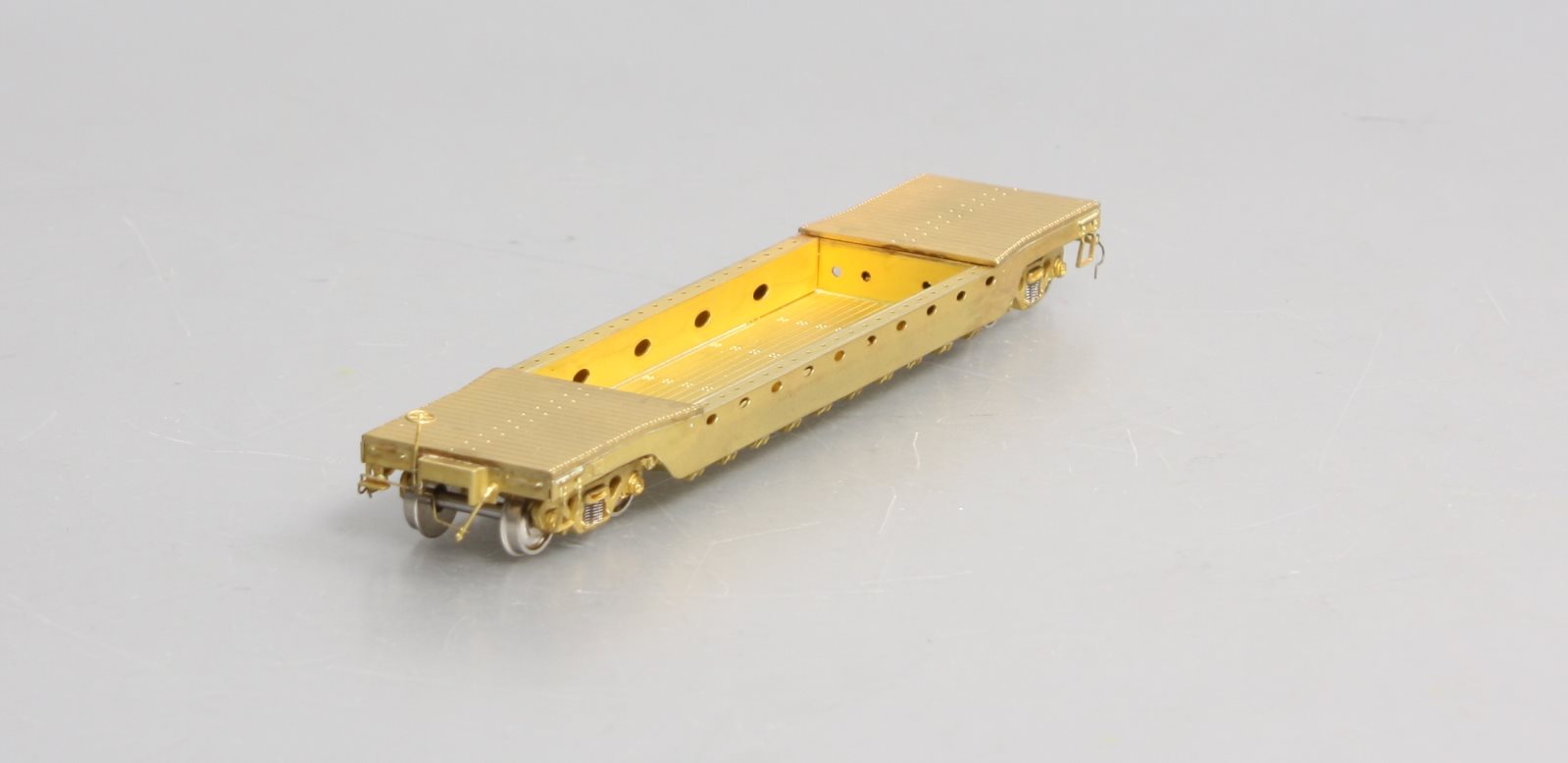 Overland 3036 HO Brass PRR 46' Deep Well Flatcar #435455 EX/Box