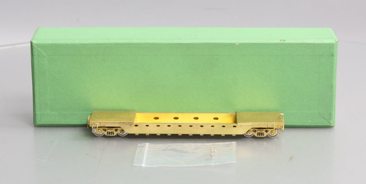 Overland 3036 HO Brass PRR 46' Deep Well Flatcar #435455 EX/Box