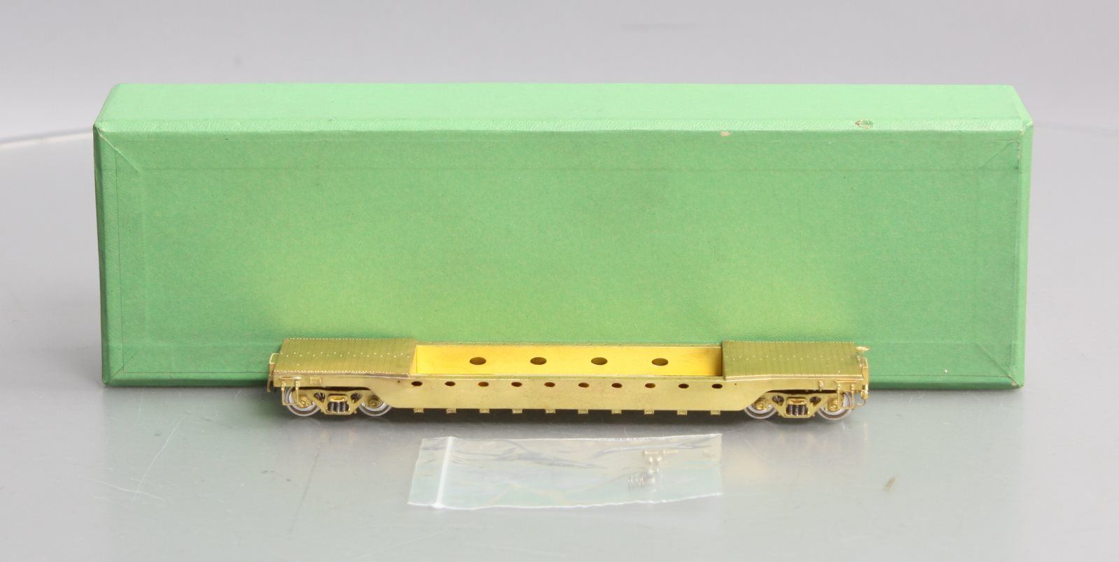 Overland 3036 HO Brass PRR 46' Deep Well Flatcar #435455 EX/Box
