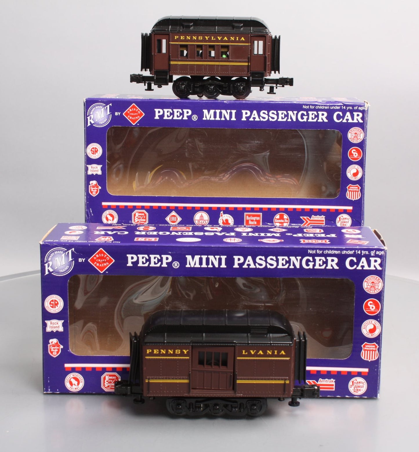RMT 930151 Pennsylvania Peep Passenger Set: Baggage & Coach #1104/1103 LN/Box