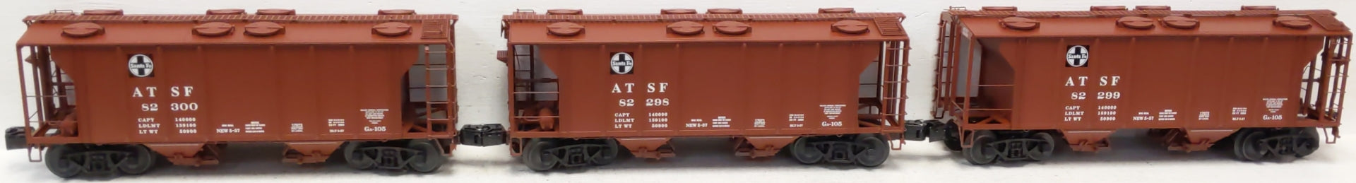 Lionel 6-11878 O Gauge Santa Fe PS-2 2-Bay Covered Hopper (Set of 3)