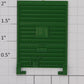 Lionel 6234-14 Burlington Northern 2-Panel Green Box Car Door with Guides