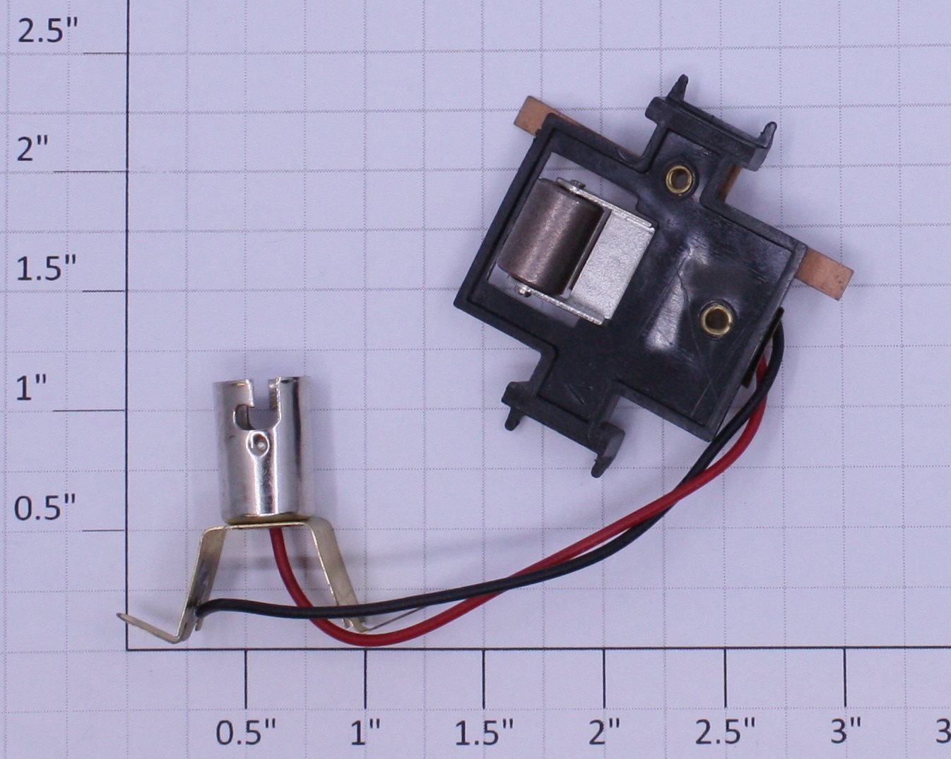 K-Line K6100-6 Caboose Pickup Roller and Light Socket Assembly
