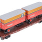 MTH 20-98601 O Gauge Southern Pacific Flat w/2 PUP Trailers