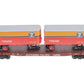 MTH 20-98601 O Gauge Southern Pacific Flat w/2 PUP Trailers