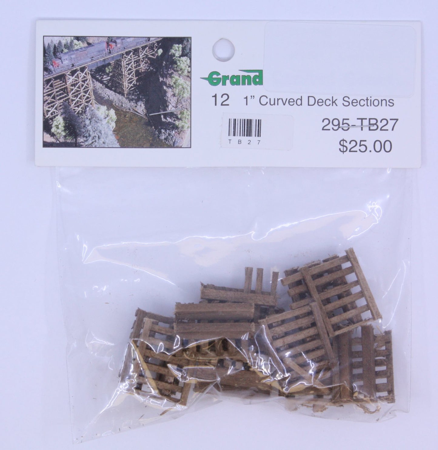 Grand Central Gems 295-TB27 1" Curved Deck Section (Pack of 12)