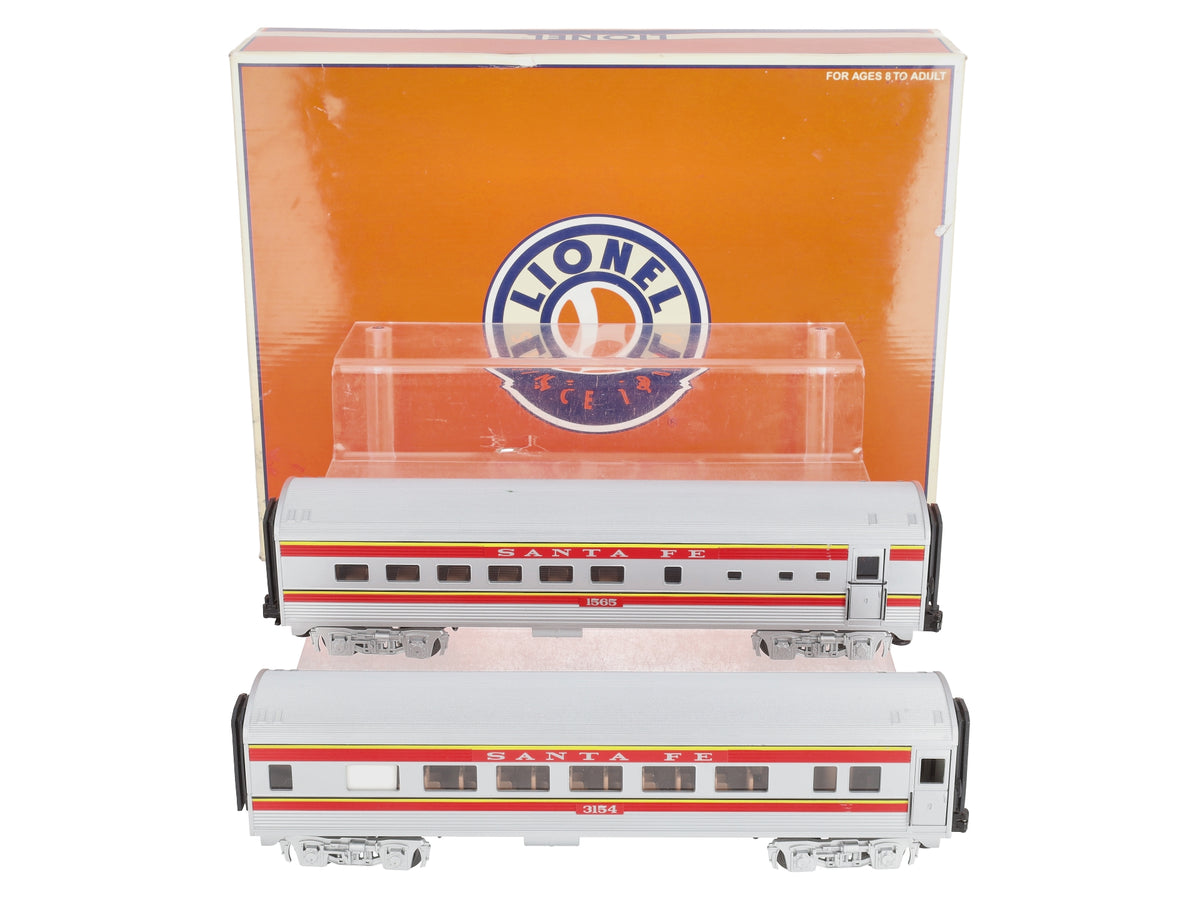 Lionel 6-39059 O Gauge Santa Fe Streamliner Passenger Car (Set of 2) LN/Box