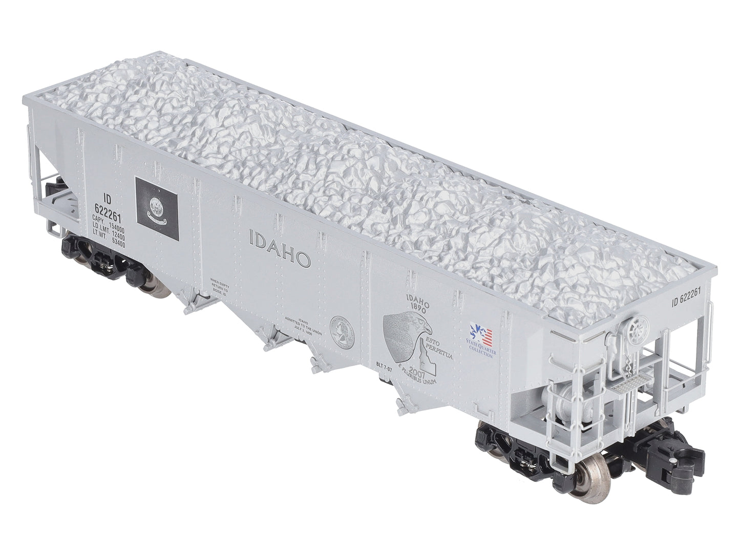 Lionel 6-22261 O Idaho State Quarter Die Cast 4-Bay Hopper Bank