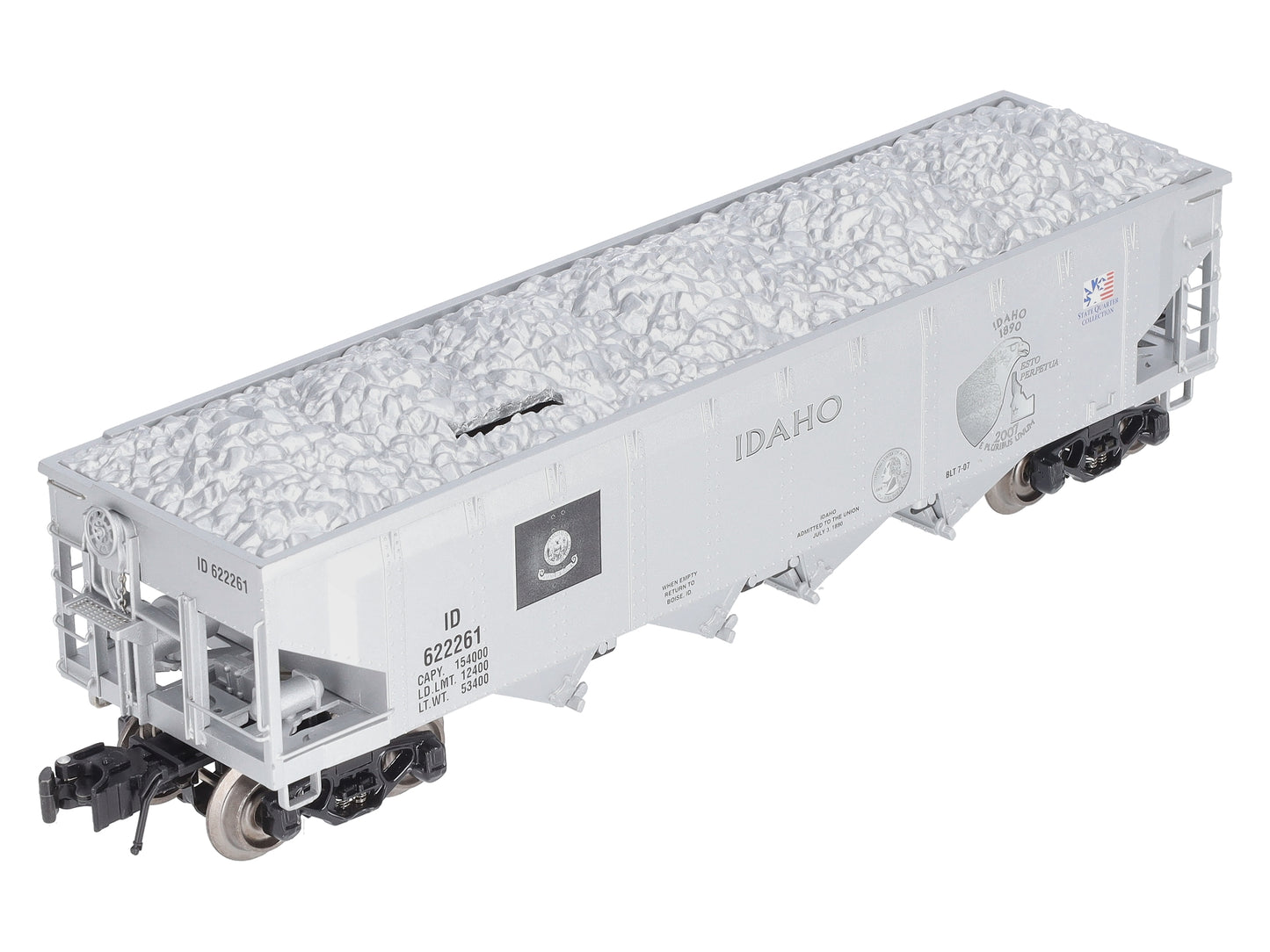 Lionel 6-22261 O Idaho State Quarter Die Cast 4-Bay Hopper Bank