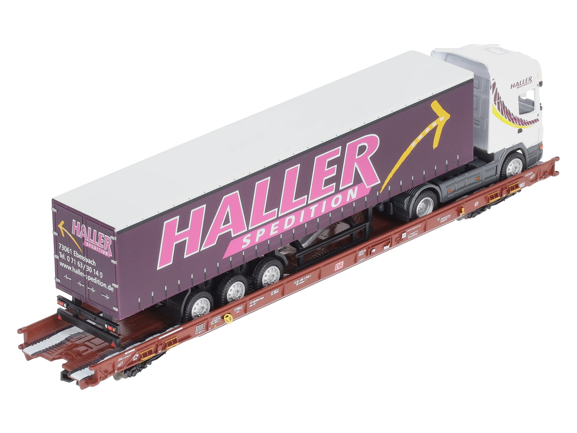Marklin 47419 HO Railion Deutschland AG Type Saadkms 690 Rolling Road Flatcar