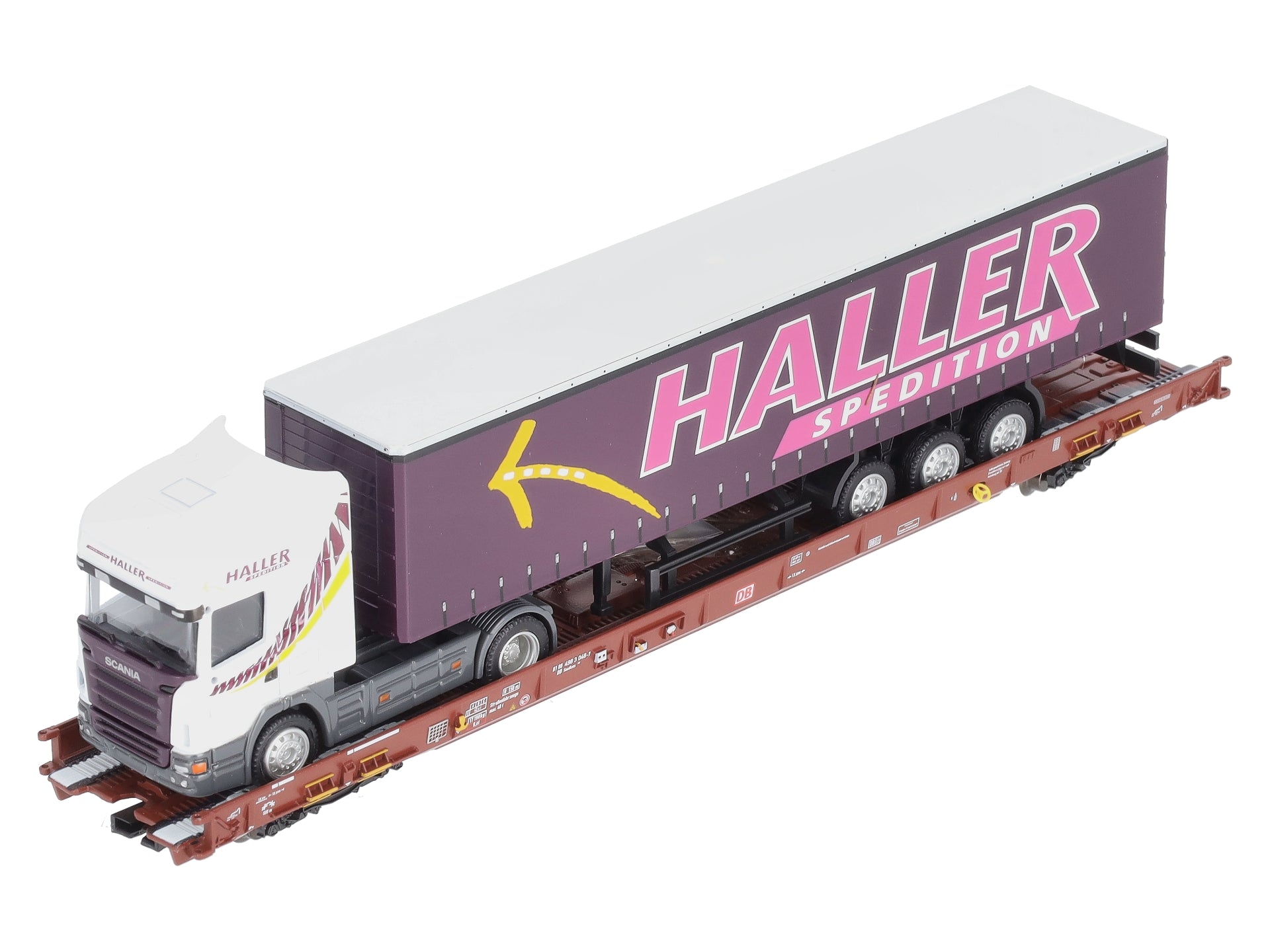 Marklin 47419 HO Railion Deutschland AG Type Saadkms 690 Rolling Road Flatcar