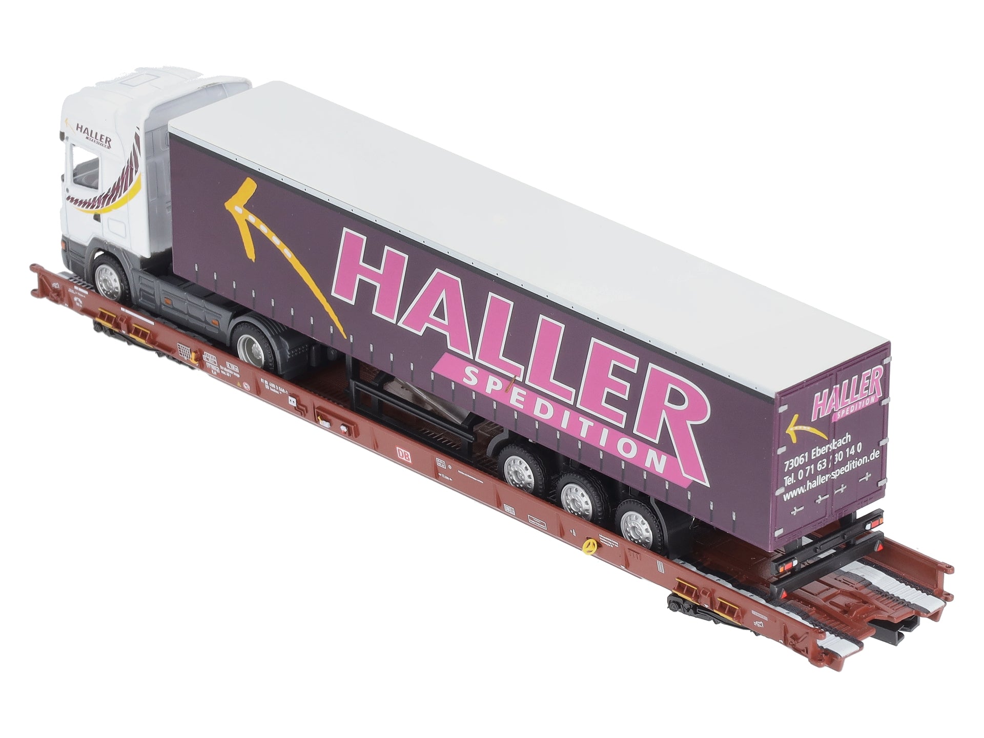 Marklin 47419 HO Railion Deutschland AG Type Saadkms 690 Rolling Road Flatcar