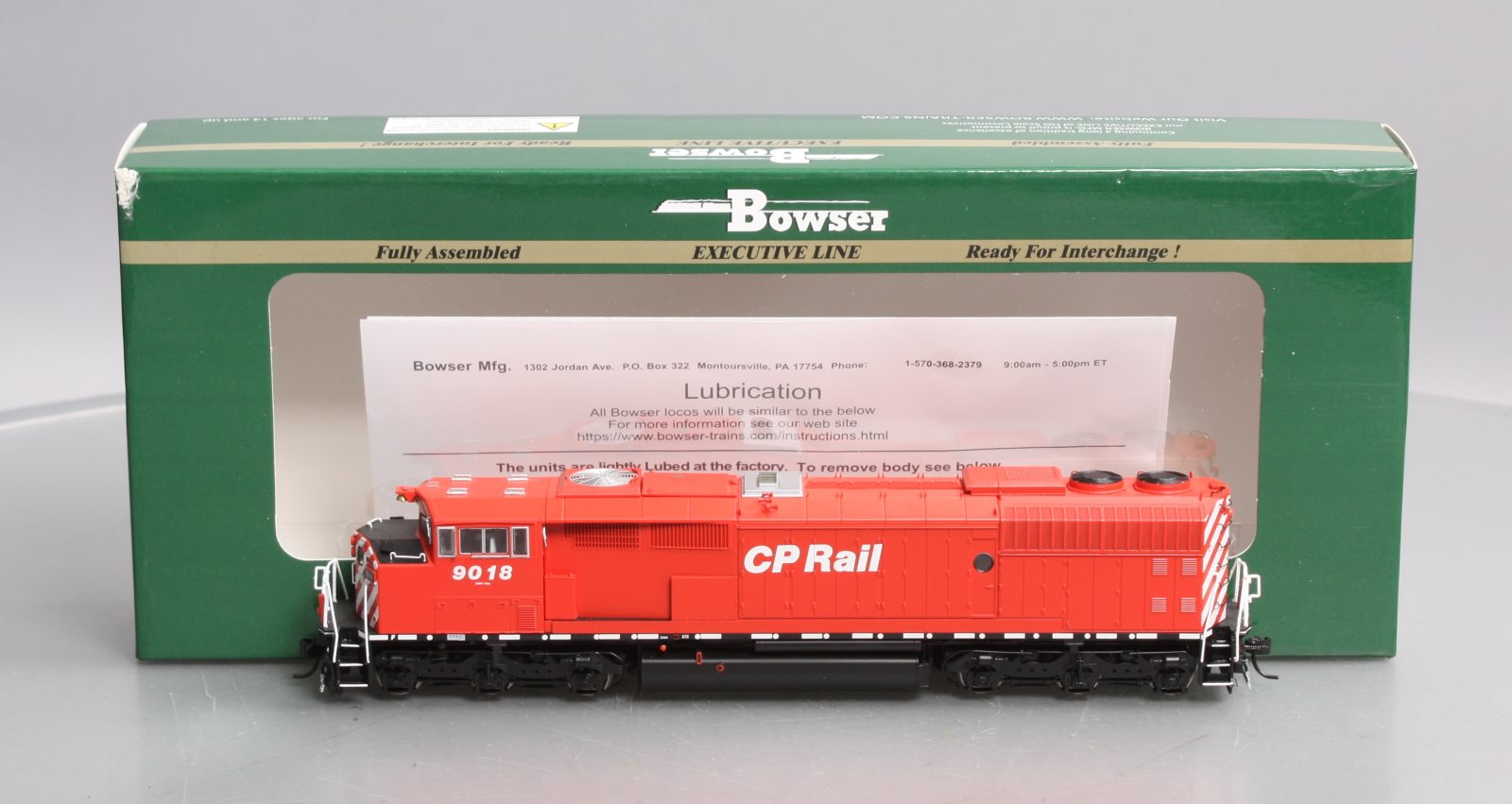 Bowser 25005 HO CP Round Porthole GMD SD40-2F Diesel Locomotive w/Sound #9018