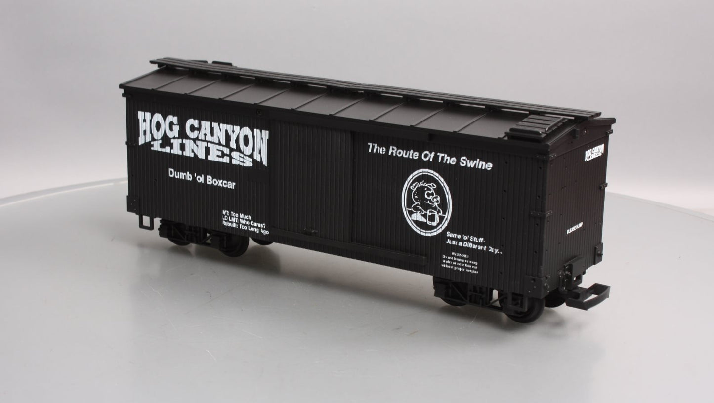 USA Trains 1492 G Scale Hog Canyons Line "Dumb 'ol Boxcar " Reefer Car EX/Box