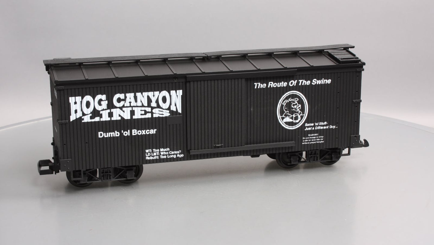 USA Trains 1492 G Scale Hog Canyons Line "Dumb 'ol Boxcar " Reefer Car EX/Box