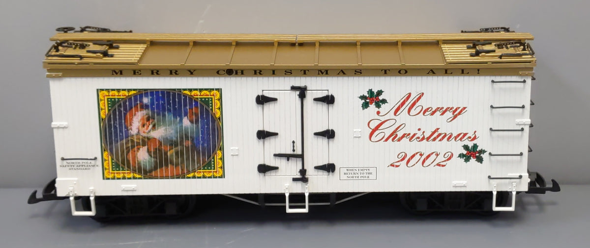 USA Trains R13020 G Scale Christmas 2002 Refrigerator Car LN/Box