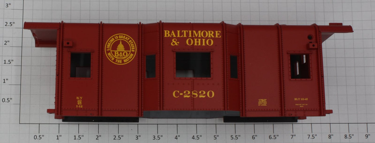 Lionel 17647-5 #C-2820 B&O I-12 Caboose Shell