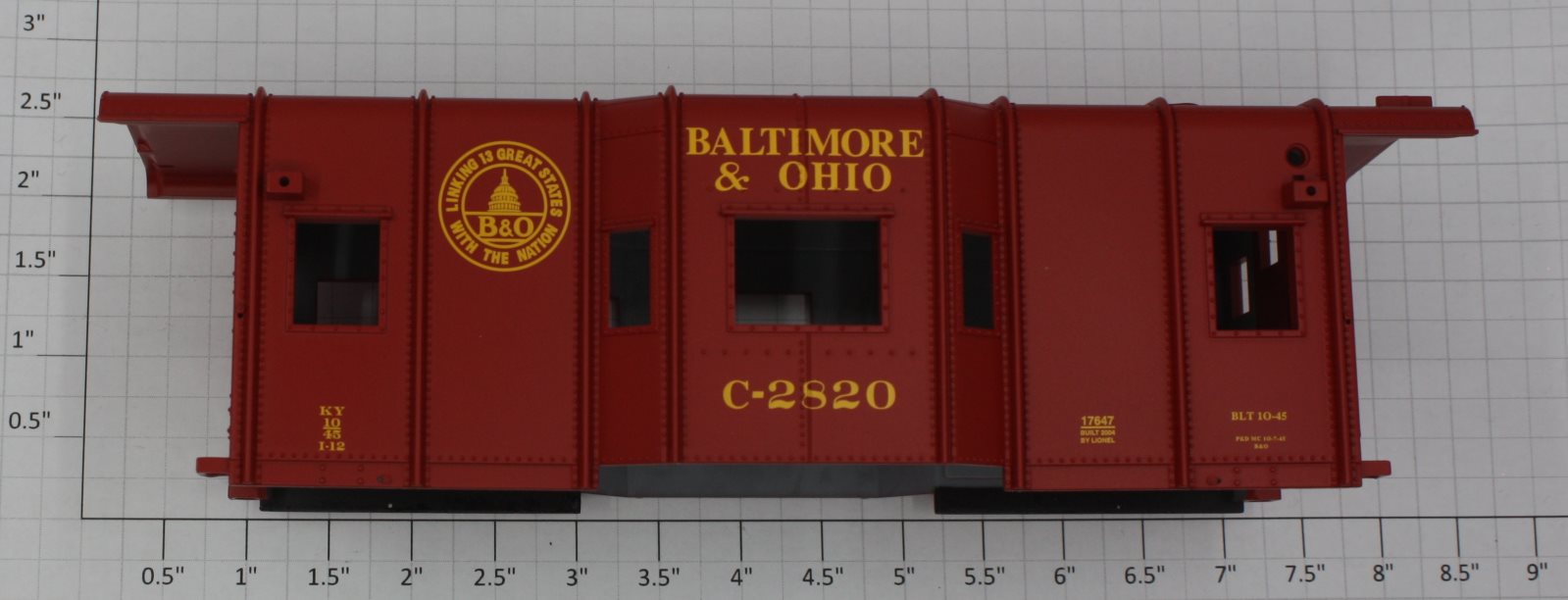 Lionel 17647-5 #C-2820 B&O I-12 Caboose Shell