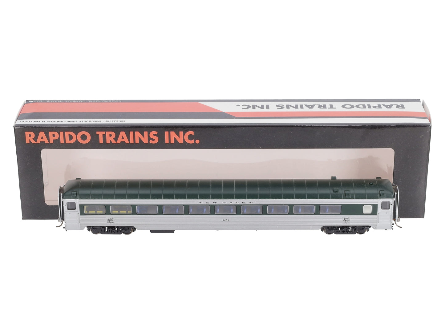 Rapido Trains 17008 HO New Haven Pullman-Bradley Stainless Steel Coach #8656