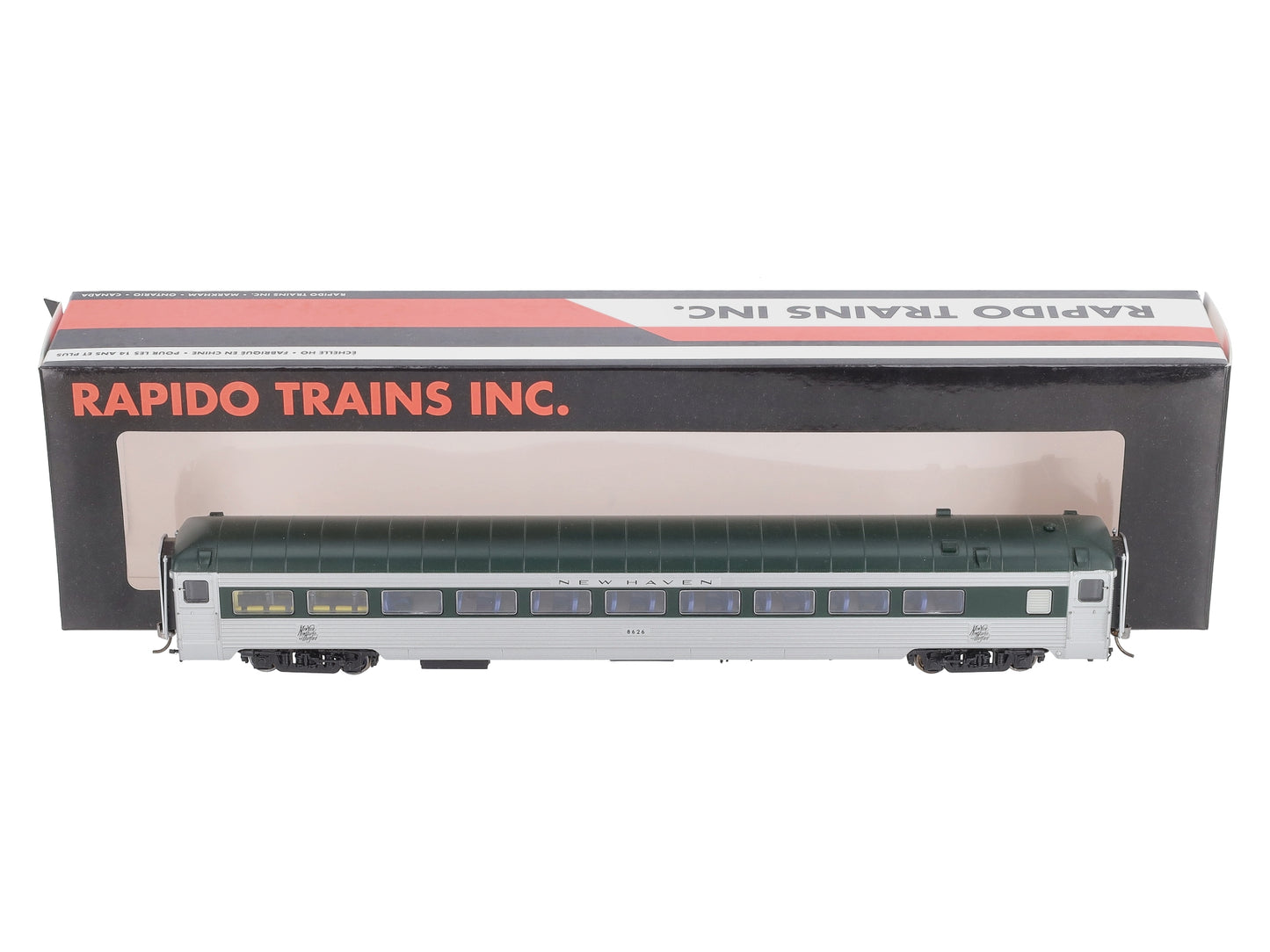 Rapido Trains 17004 HO New Haven Pullman-Bradley Stainless Steel Coach #8626
