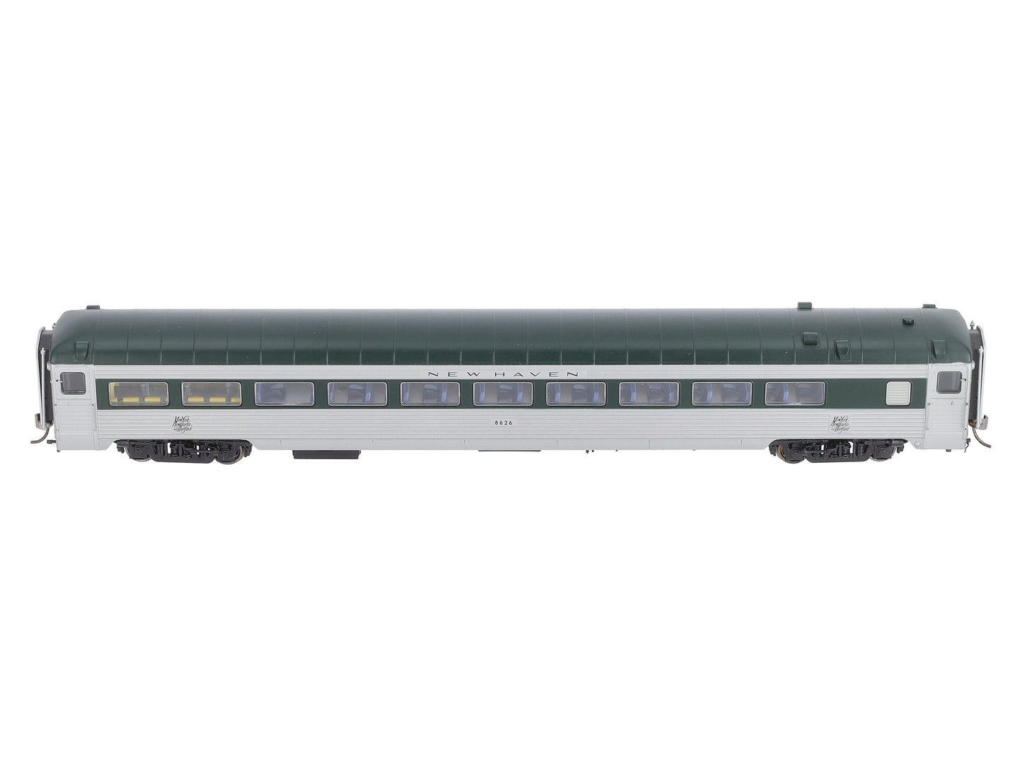 Rapido Trains 17004 HO New Haven Pullman-Bradley Stainless Steel Coach #8626