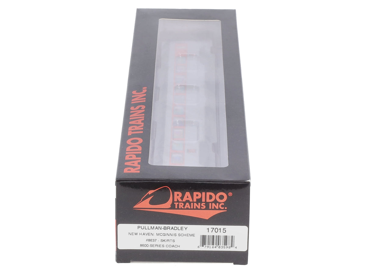 Rapido Trains 17015 HO New Haven Mcginnis Scheme Pullman- Bradley Coach #8637 LN/Box