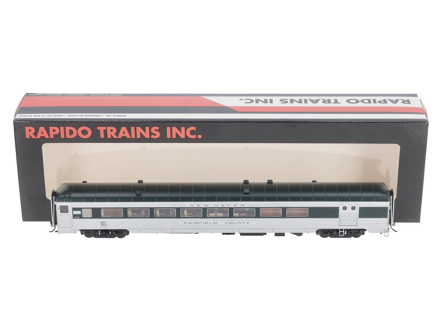 Rapido Trains 134004 HO NH "Fairfield County" PS County Car w/Baggage Door #214