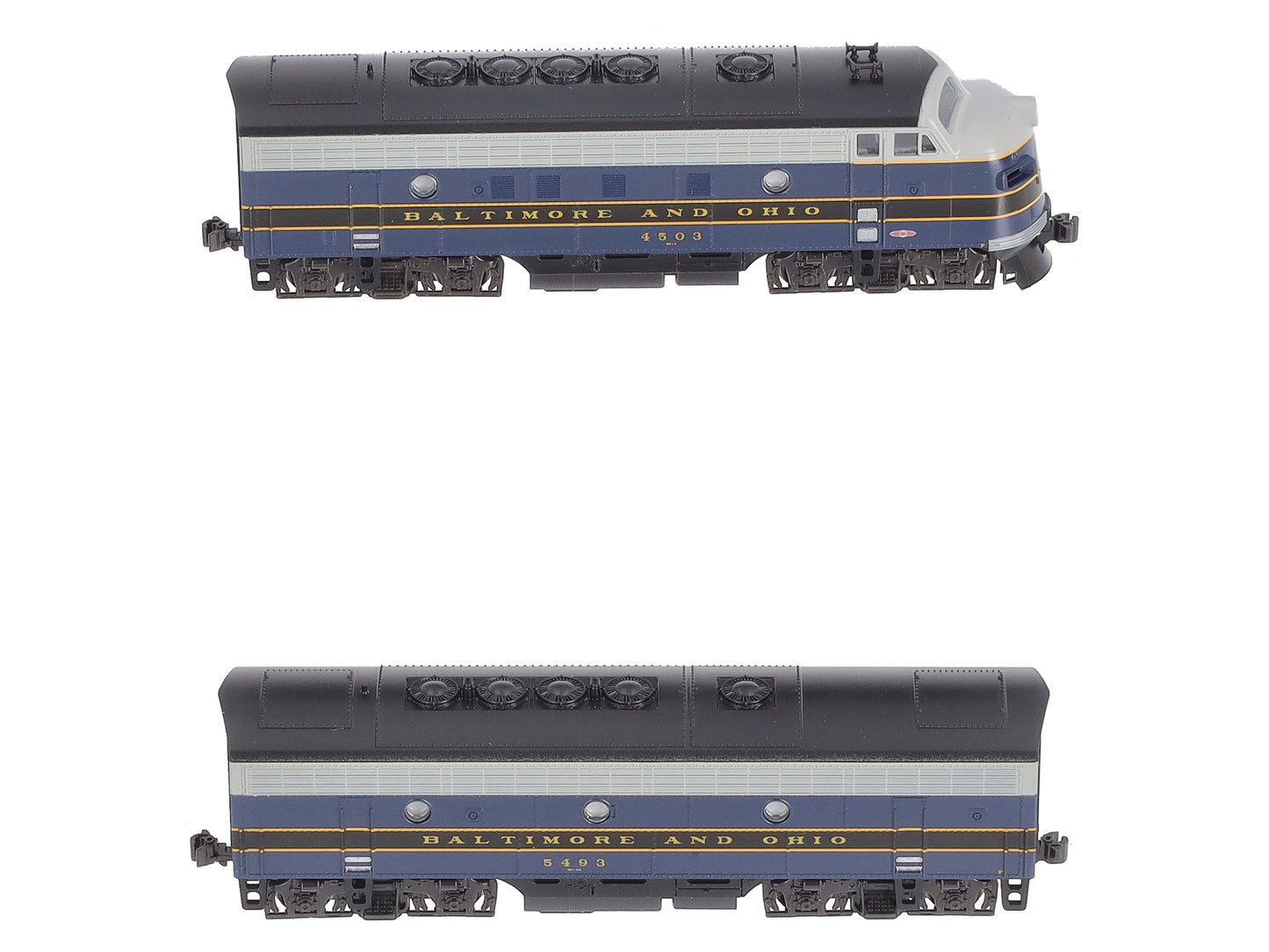 Kato 106-0428 N Baltimore and Ohio EMD F7A + F7B Freight 2-Loco Set #4503, #5493