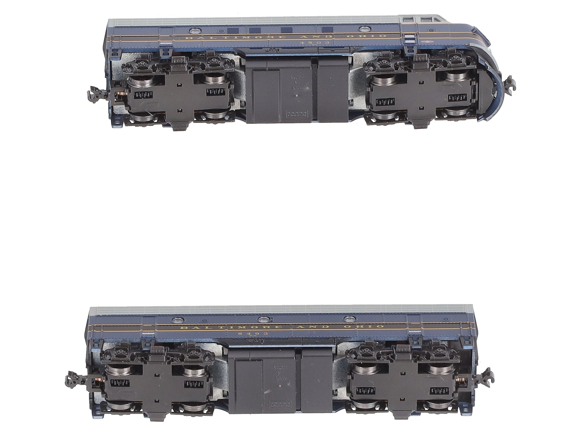 Kato 106-0428 N Baltimore and Ohio EMD F7A + F7B Freight 2-Loco Set #4503, #5493