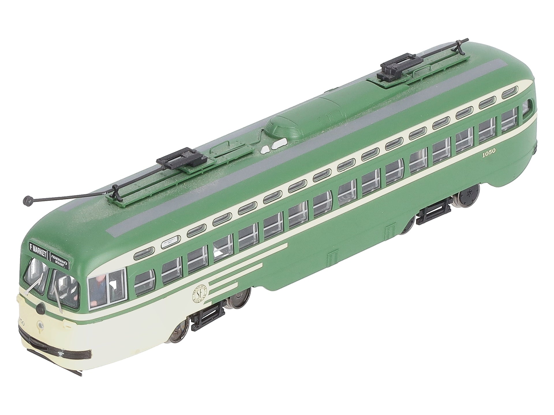 Bowser 12550 HO San Francisco F Line PCC Streetcar w/2 Poles #1050