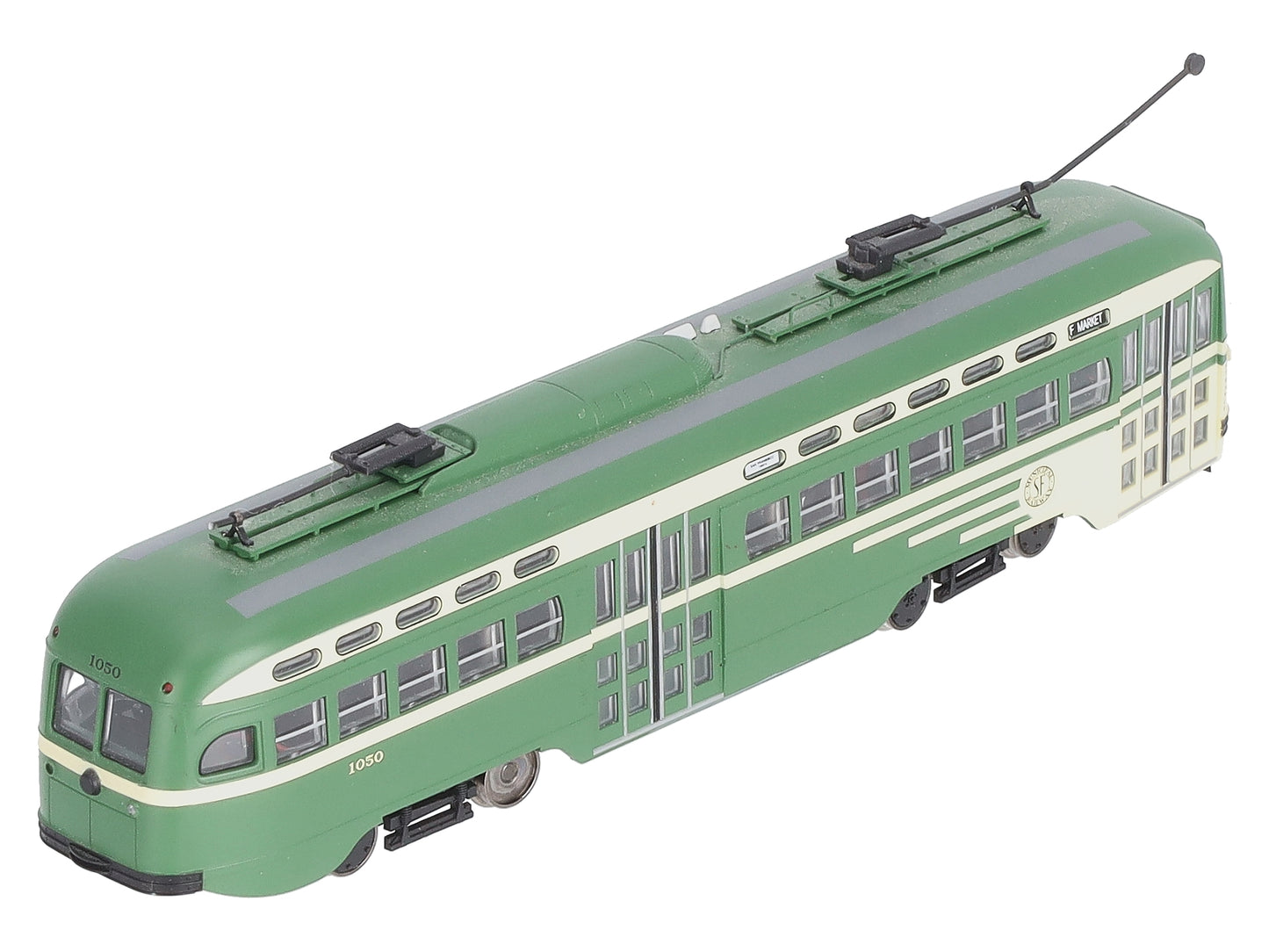 Bowser 12550 HO San Francisco F Line PCC Streetcar w/2 Poles #1050
