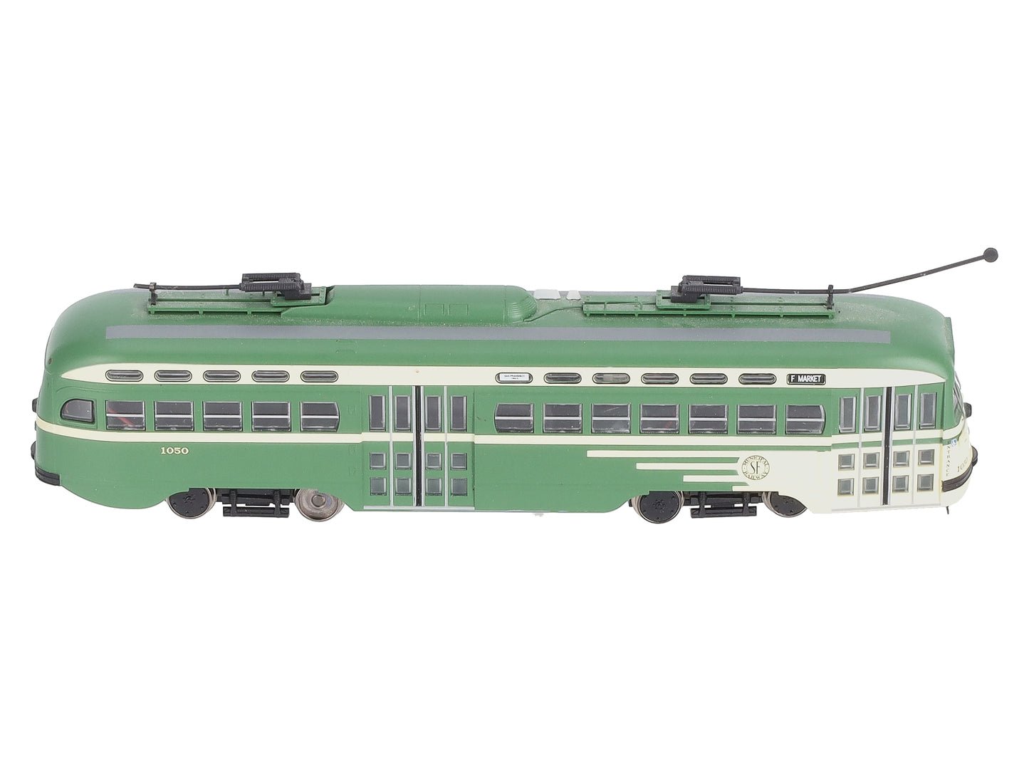 Bowser 12550 HO San Francisco F Line PCC Streetcar w/2 Poles #1050