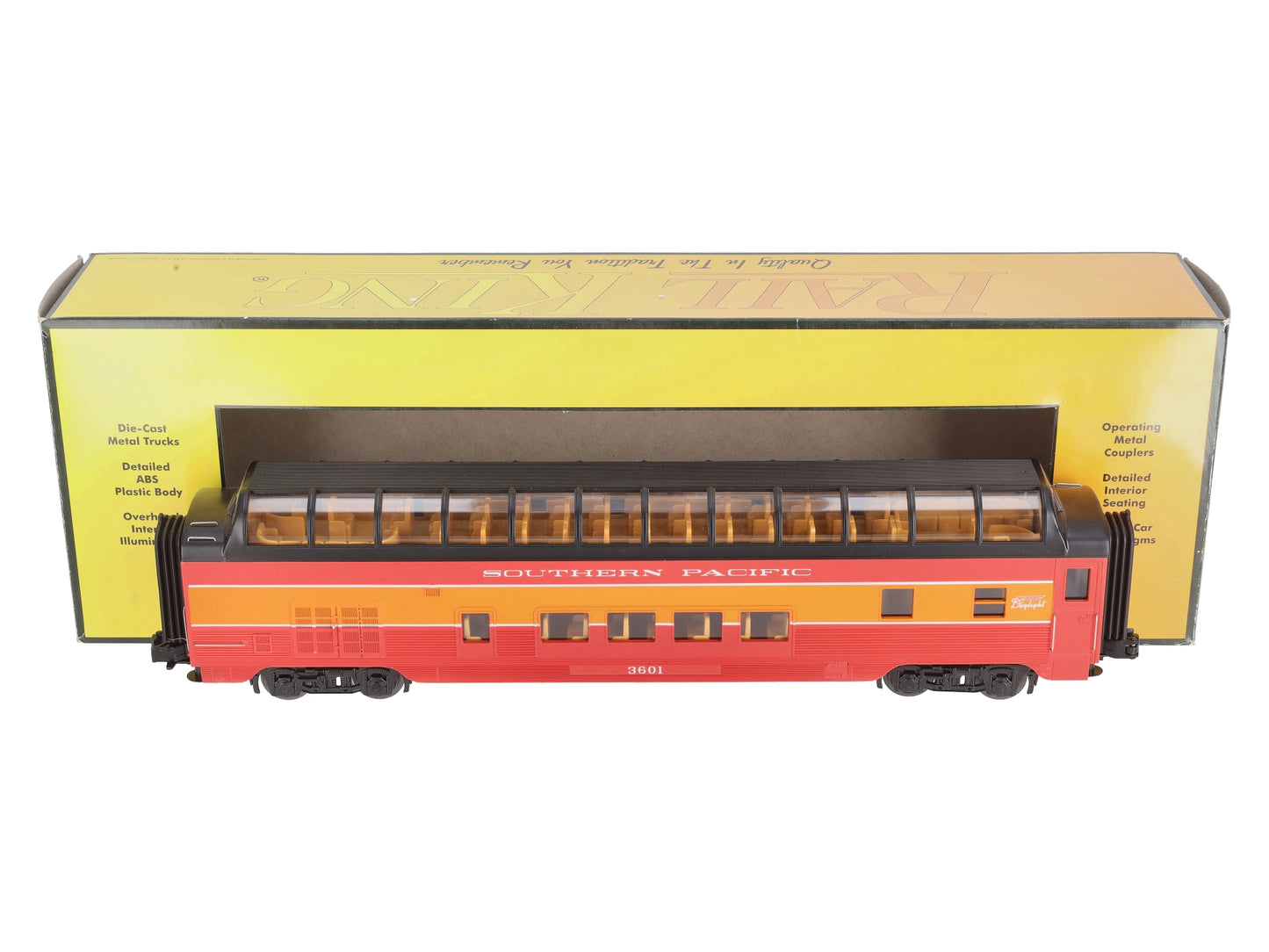 MTH 30-68069 O Southern Pacific 60' Streamlined Full-Length Vista Dome Car #3607