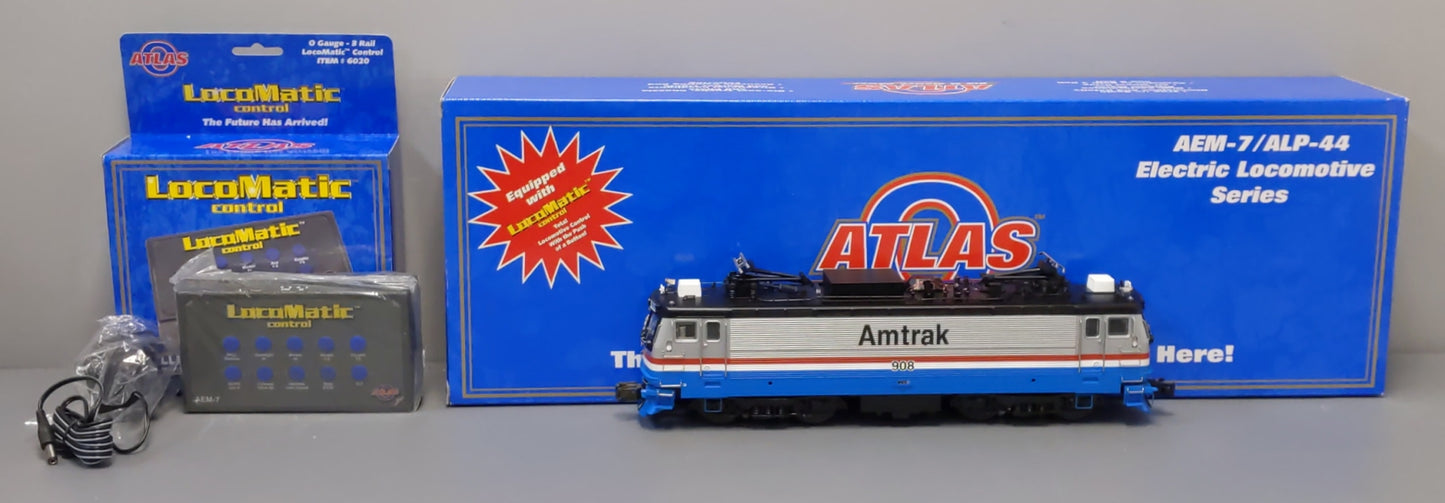 Atlas 6202-1 O Amtrak AEM-7 Electric Locomotive with Horn #908 - 3-Rail LN/Box