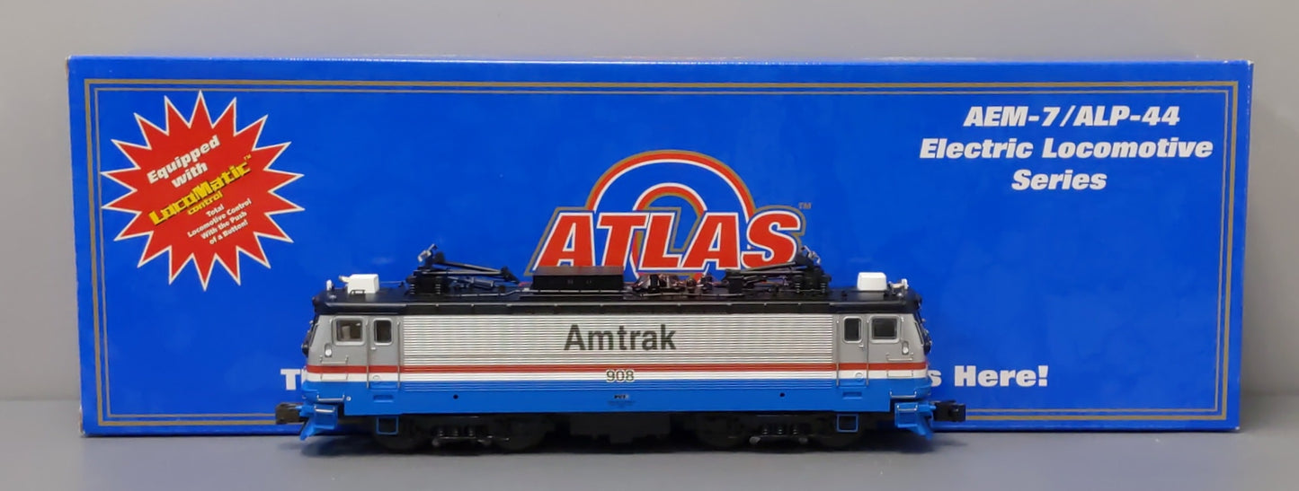 Atlas 6202-1 O Amtrak AEM-7 Electric Locomotive with Horn #908 - 3-Rail LN/Box